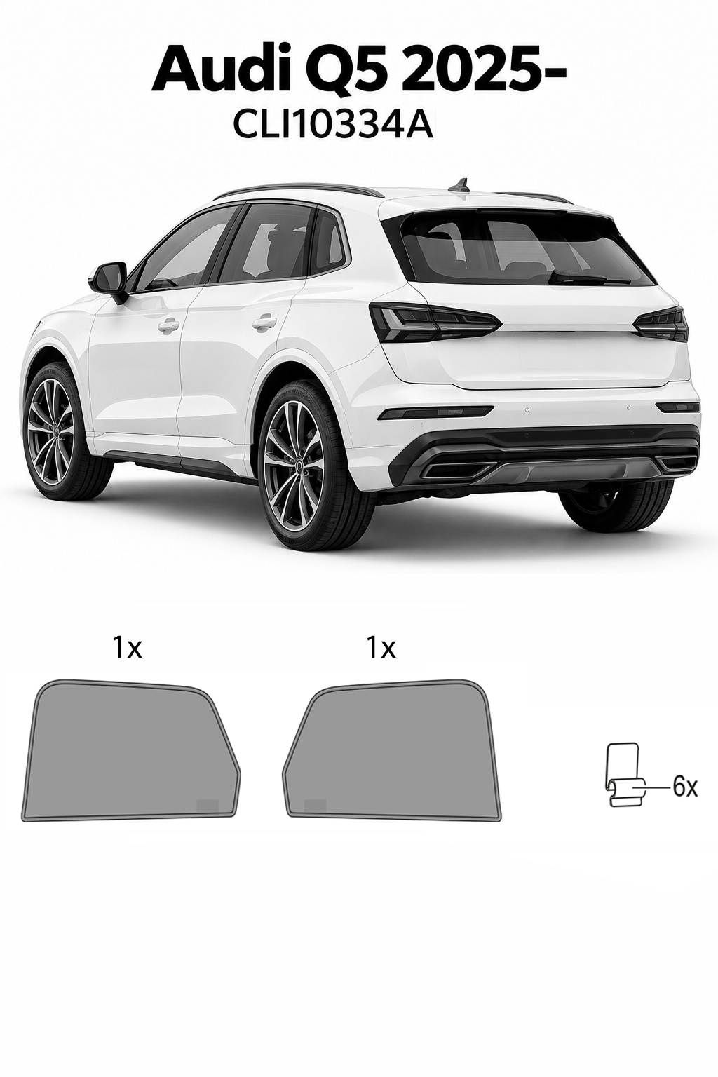 Sonnenschutz "Sonniboy" für  AUDI Q5 SUV, 5-DOOR, 2025-die Seitentüren hinten