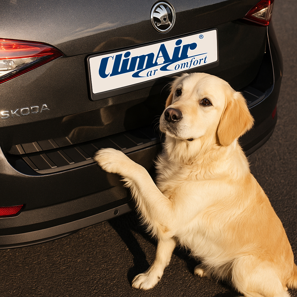 ClimAir Ladekantenschutz mit einem Hund