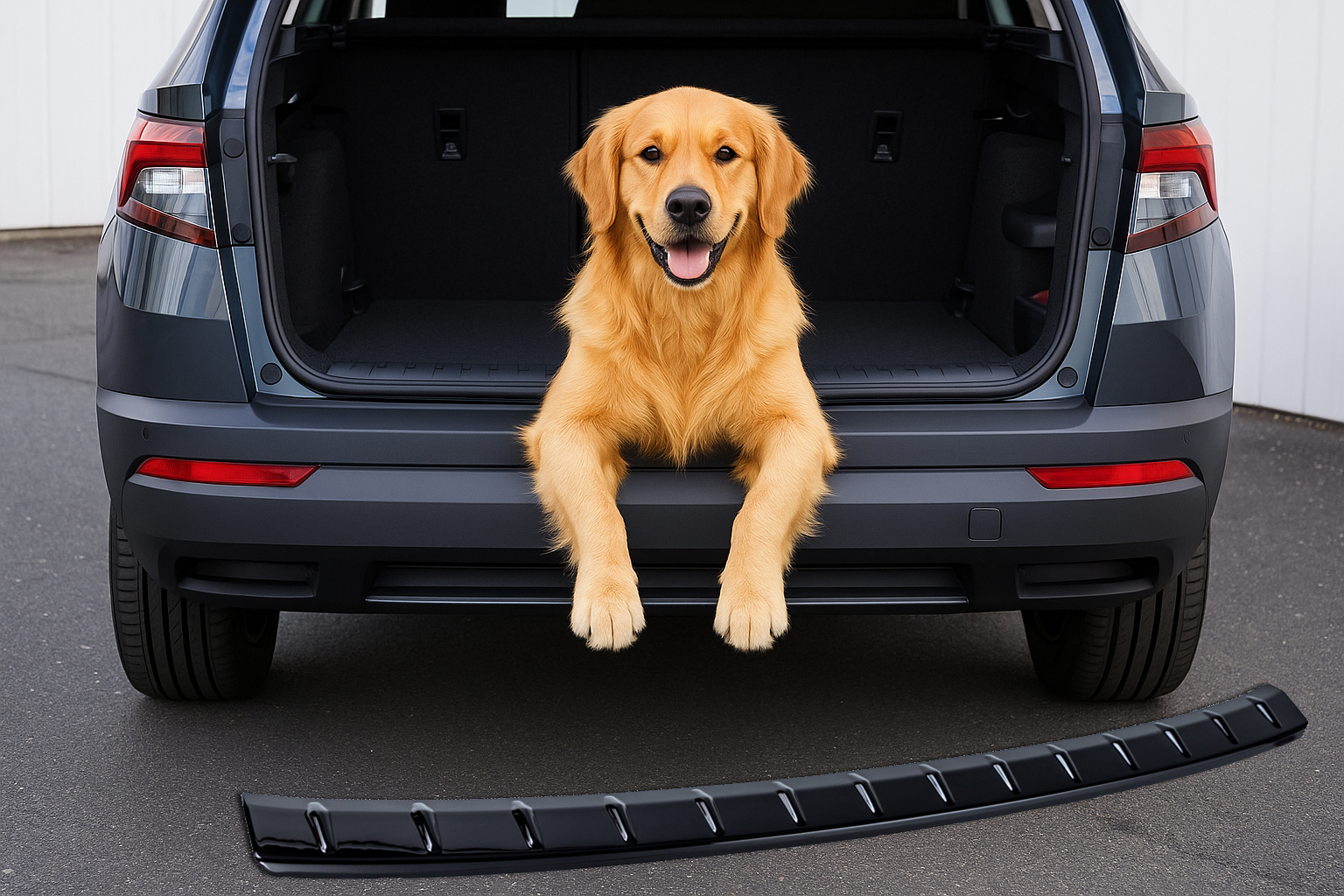 ClimAir Ladekantenschutz mit einem Hund