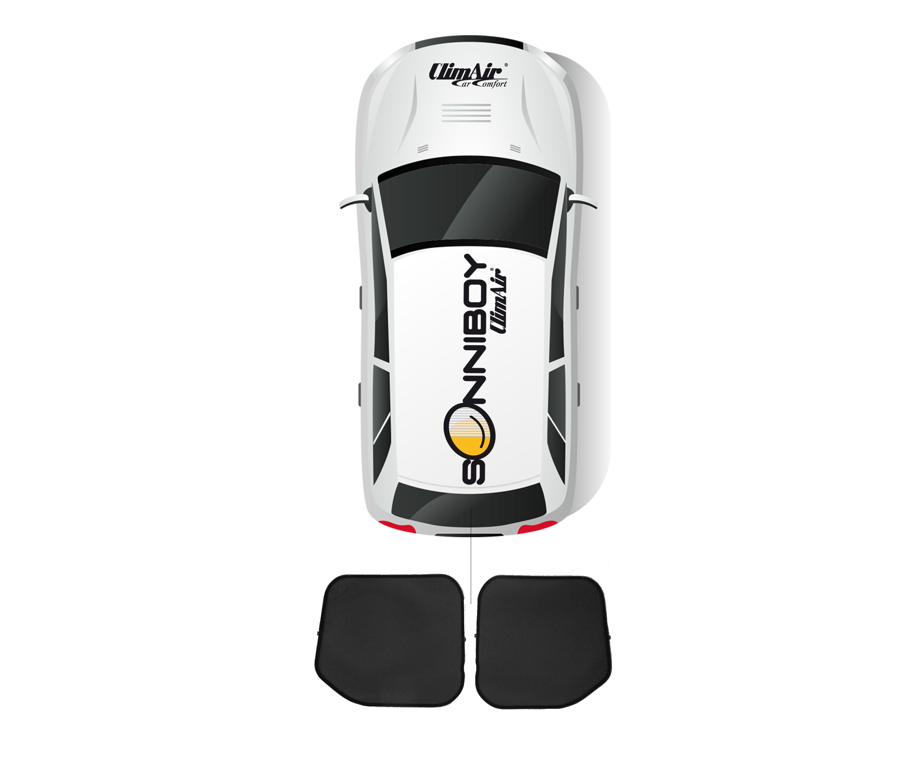 Sun shade for FORD TRANSIT  /TOURNEO CUSTOM TYP FAC,FAD,FCC, 2/4/5-DOOR, 2013- für das Heckfenster (1-teilig)