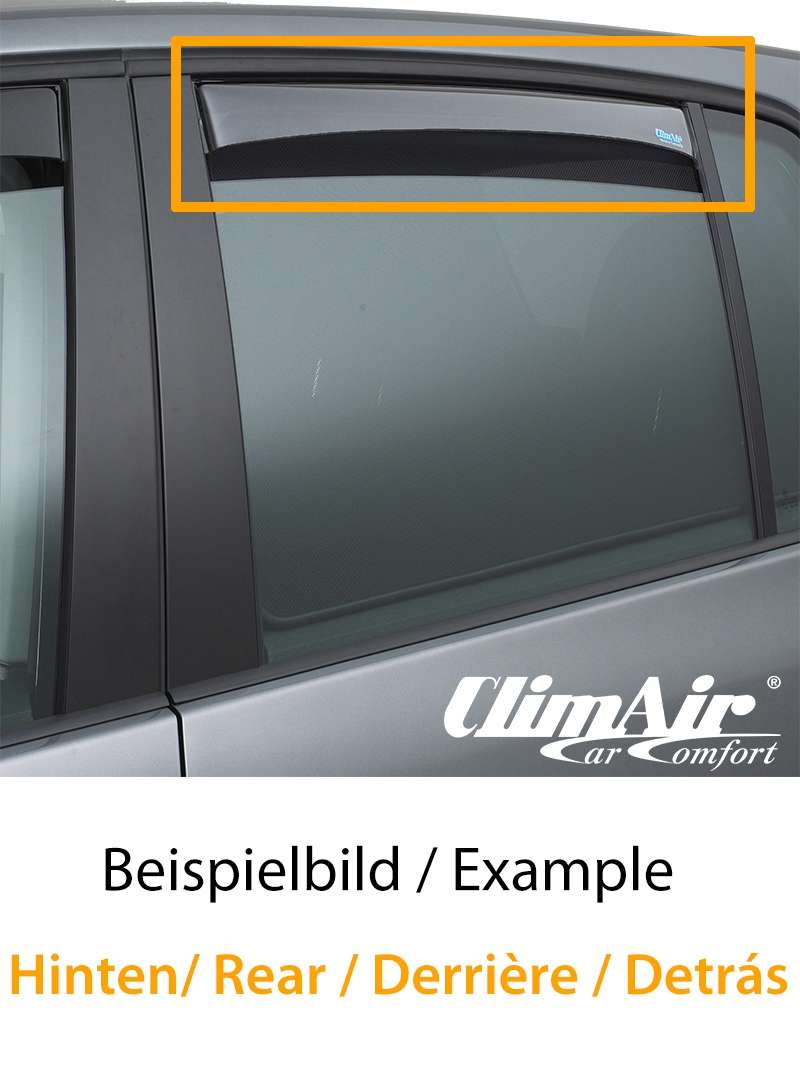 ClimAir Windabweiser Schwarz Kompatibel Mit Mercede Produktbild-Vorschau 4