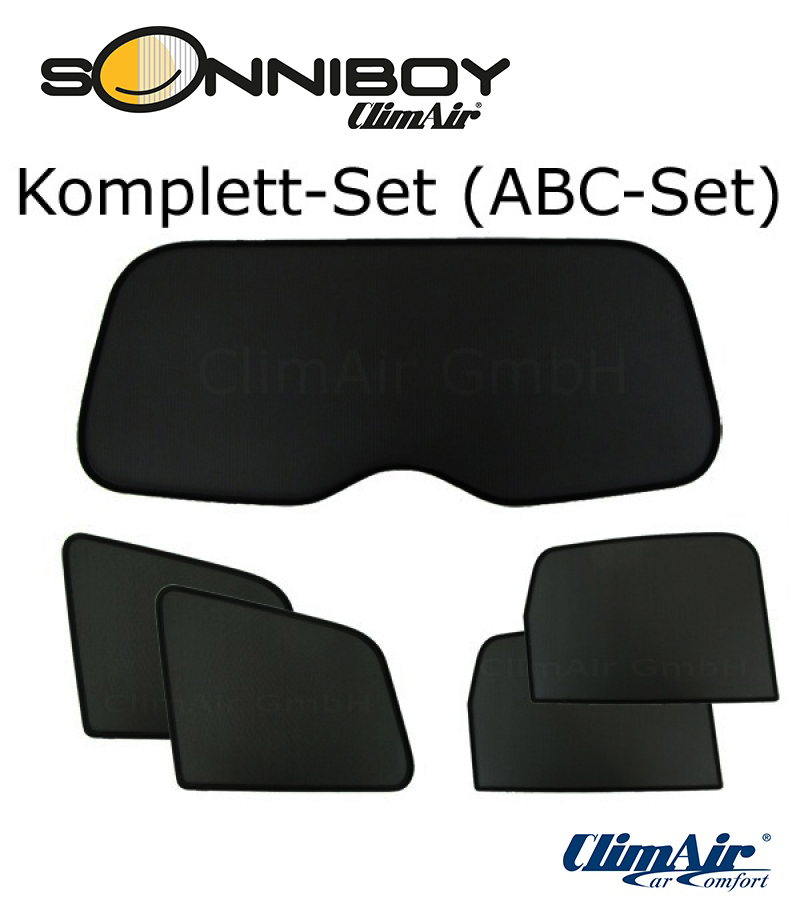 Sonniboy (Sonnenschutz) für VW GOLF 5 VARIANT, GOLF 6 VARIANT 5-DOOR,  2008-2012 für die hinteren Seitenscheiben und die Heckscheibe